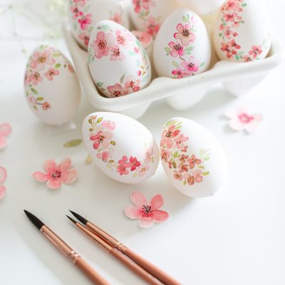 Hand Painted Watercolor Easter Eggs
