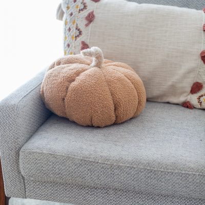 Sherpa Pumpkin Pillow DIY
