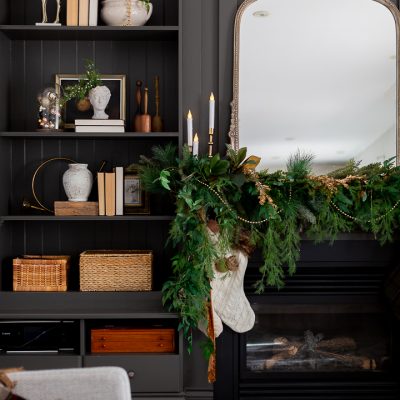 How to Layer a Christmas Mantel