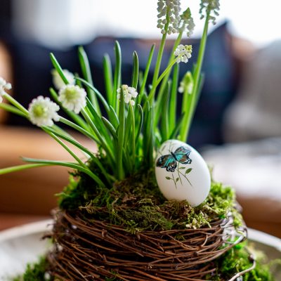 How to make a bird’s nest arrangement from a wreath