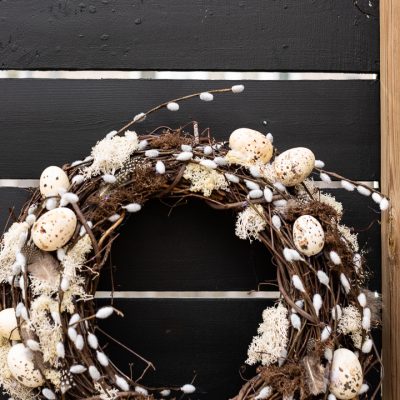 Bird’s Nest Shaped Spring Wreath