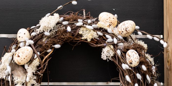Bird’s Nest Shaped Spring Wreath