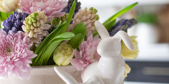 Hyacinth and Tulip Spring Arrangement