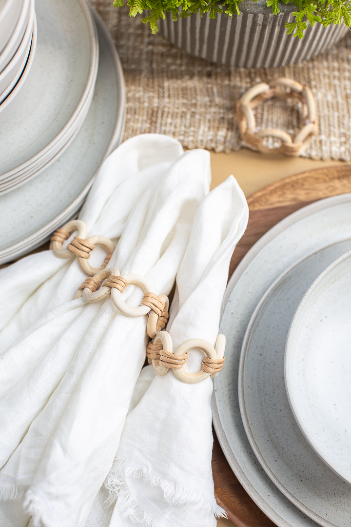 Pottery Barn Inspired Wicker Napkin Rings