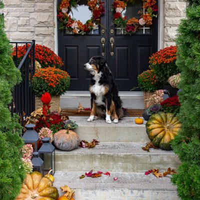 Traditional Fall Porch