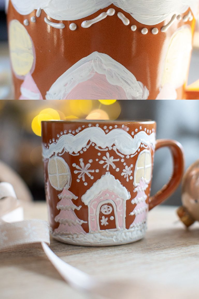 Viral Gingerbread House Christmas Mug DIY
