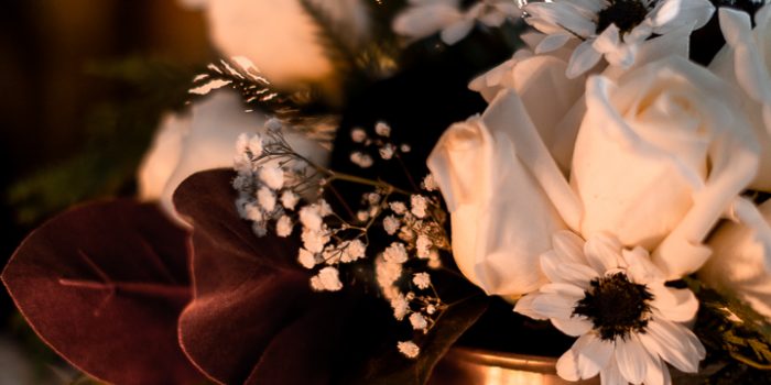 Black and White Elegant Christmas Centerpiece