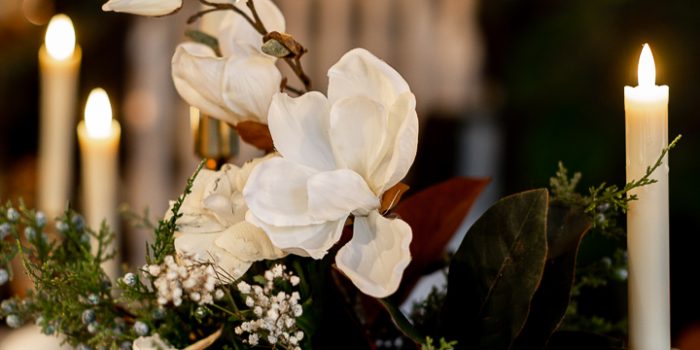 Black and White Christmas Tablescape