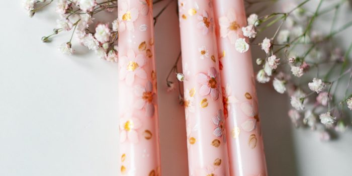 Hand Painted Valentine’s Day Candle