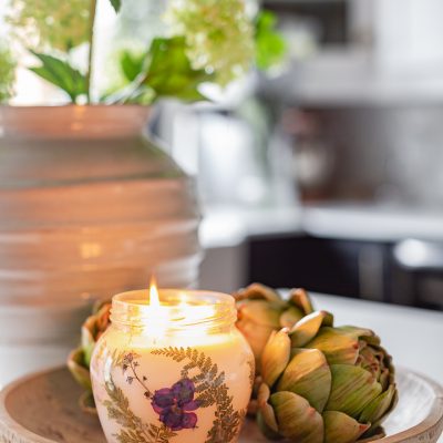 How to Make a Dried Flower Spring Candle
