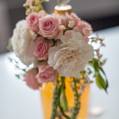 Valentine’s Day Bottle Floral Arrangement